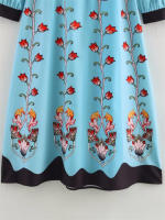 Elegante Vestido de Otoño para Mujer Vestido Largo con Cuello en V, Falda Larga, Manga Larga, Moda de Alta Calidad - details 3