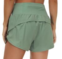 Pantalones cortos deportivos Lo de cintura alta de secado rápido para mujer, ropa deportiva para gimnasio, Yoga, correr,ciclismo - details 6