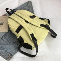 Mochila deportiva de nailon pequeña y sencilla, bolso de hombro de Color sólido de estilo coreano, bolso de mano, mochila Retro para niñas - details 2