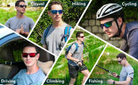 KAPVOE-Gafas de Sol Polarizadas con Intercambiables para hombre y mujer, lentes Deportivas para correr, MTB, Bicic, TR90 - details 0