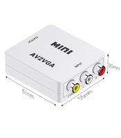 Convertidor de 1080P con Adaptador de Audio Mini VGA a AV RCA para TV Box, PC, Monitor, 3,5mm - details 3