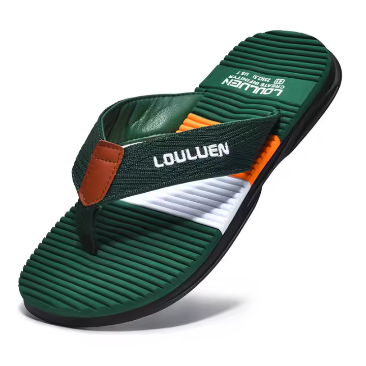 Verano nuevas chanclas de los hombres usan sandalias de playa de goma antideslizante para pinchar los pies al aire libre. - 1