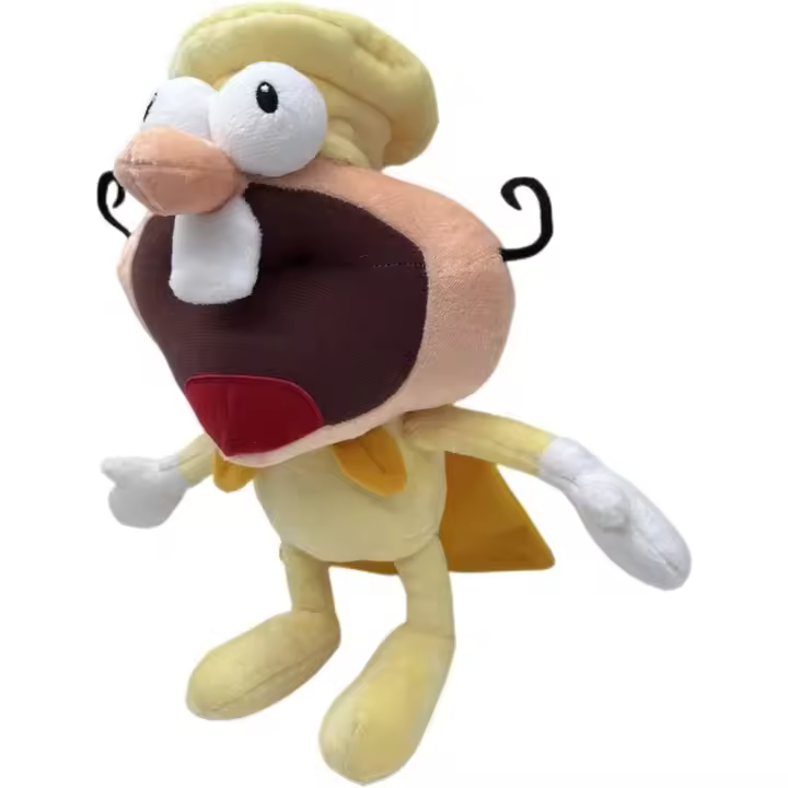 Juguete de peluche de torre de pizza, muñeca de almohada de ruido amarillo, juguete de dibujos animados para decoración de la habitación de los niños, regalos para fanáticos del anime y coleccionistas de muñecas - 1
