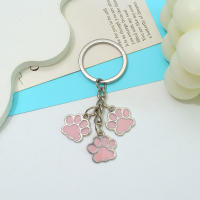 Llavero De Esmalte Lindo Con Patas De Gato Y Perro Marcas De Pies Llavero Para Mujeres Y Hombres Accesorio De Bolso DIY Joyería Hecha a Mano Regalos - details 5
