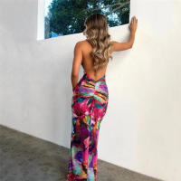 BUNO-Vestidos sexis de fiesta con escote en V profundo con espalda descubierta ceñido al cuerpo vestido largo de noche elegante para mujer vestido de verano 2025 Vestidos - details 1