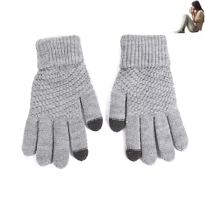 Guantes Jacquard de invierno para mujer, guantes cálidos para ciclismo, correr, conducir, senderismo - 1