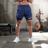 Pantalones de Entrenamiento de Correr 2-en-1 para Hombres Pocket para Teléfono, Toalla, Tres Piezas de Moda Deportiva - details 2