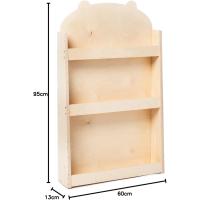 Estantes de 3 alturas en madera natural |   Colocación frontal de los libros |   ahorro de espacio |   Hecho en Italia (Madera Natural, Oso de peluche) - details 2