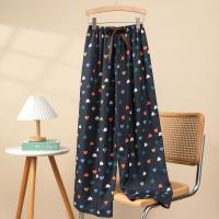Pijama de algodón con burbujas para mujer, pantalones casuales de verano nuevos para el hogar, estilo delgado, se pueden usar al aire libre, pantalones antimosquitos, pantalones largos sueltos de talla grande - details 2