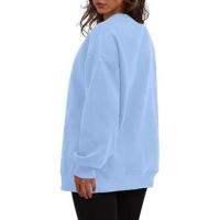 Sudadera holgada de manga larga con cuello redondo para mujer - details 43