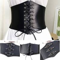BETTERFORM Corset de Cuero PU para Mujeres Cinturón de Cintura Ancho con Hebilla Elástica - details 3