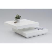 Cuadrada, Material Compuesto de Madera, Tablero Giratorio en 360° ° , Roble Blanco/Roble Sonoma, 67 x 67 x 35 cm - details 17