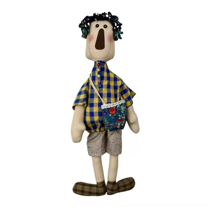 Muñeca JOY Boy hecha a mano: juguete de peluche suave para niños, artesanía única de 12 pulgadas, regalo perfecto para niños, materiales ecológicos, ideal para jugar y decorar - 1