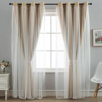 Cortinas de Dormitorio de Doble Capa Aislantes Térmicos Opaques con Ojales Protección UV,1 pieza - details 22