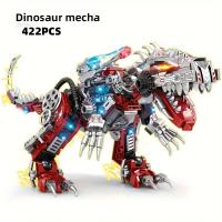 Bloques de construcción para niños, juguete de ladrillos para armar dinosaurio Mecha 2 en 1, con mecanismo Jurásico de Indominus - details 1