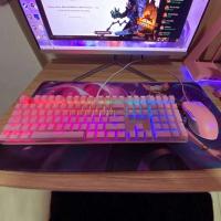 Juego de teclas de teclado nical DIY, 104 Uds., OEM, retroiluminado, un solo Color, ABS, tapa rosa para teclas Cherry MX 61/87/104 - details 2