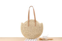 Nueva bolsa tejida de cuerda de papel de hombro redondo hueco simple bolsa de playa bolsa de mujer de moda bolsa de papel - details 2