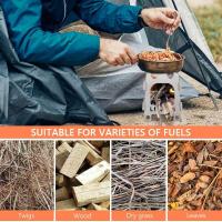 Estufa de bolsillo de madera plegable ultraligera portátil para exteriores de titanio/acero inoxidable para acampar, pescar y senderismo - details 5