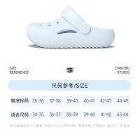 Zapatos con agujero de concha para mujer, doctor, enfermera, antibacteriano, sandalias antideslizantes, bolsa de suela gruesa transpirable, zapatillas para la cabeza, ropa exterior - details 0