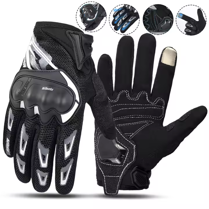 Guantes de Motocicleta MJMOTO Ajuste Perfecto para Manos, Transpirables, Anti-caída, Para Motocross y MTB Tallas M L XL XXL - 1