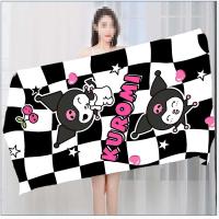 Toalla Sanrio K-Kuromi Toalla de baño gruesa de poliéster de algodón puro de secado rápido para adultos, toallas de viaje deportivo, natación y surf - details 8