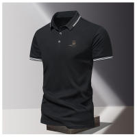 Camisa POLO Para Hombre De Verano Seda De Hielo Secado Rápido Manga Corta Estilo Casual Color Sólido Ajuste Suelto Cuello De Negocios - details 9