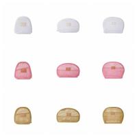 Bolsa de maquillaje de malla semicircular, bolsa ligera para lápiz labial, bolsa de cosméticos transparente, bolsa de lavado con cremallera, bolsa de almacenamiento para artículos de tocador, baño - details 0