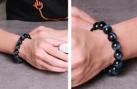 Pulsera de ojo de tigre bule Natural para hombres y mujeres, amuleto de buena suerte hecho a mano, joyería Feng Shui - details 2