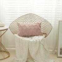 Almohada Rectangular a rayas con rombos de felpa para sala de estar, funda de cojín de tela de algodón para cama, funda de almohada textil para el hogar, decoración para sofá - details 7