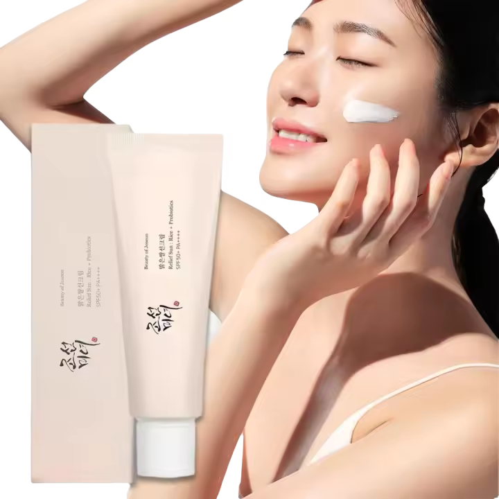 Protector solar orgánico de arroz SPF50+ de 50 ml Protector solar facial anti UV ligero y no graso - 1