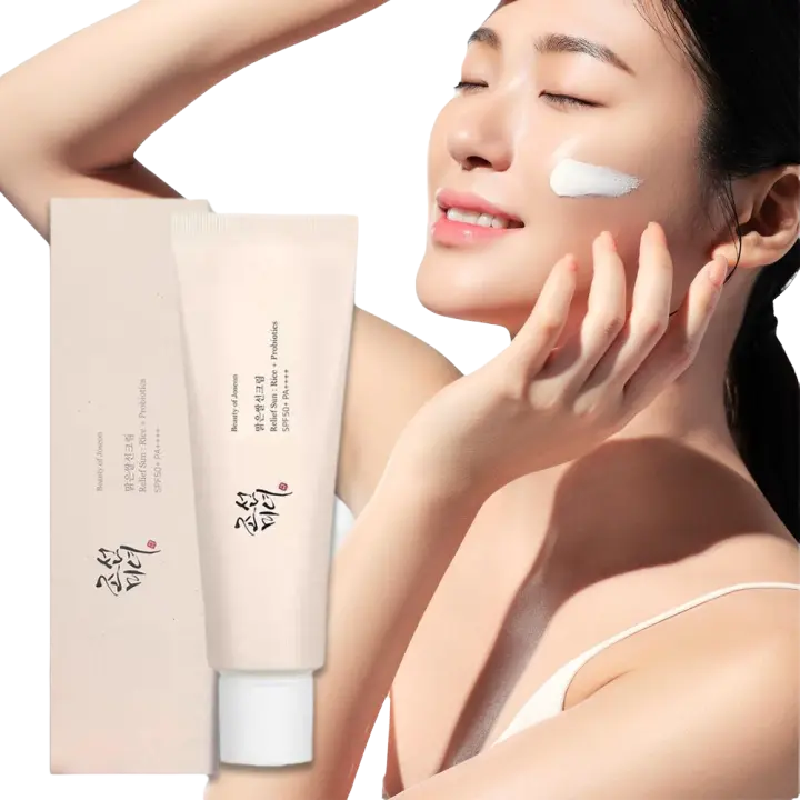 Crema de Protección Solar Probiótica SPF50+ Extracto de Arroz Control de Aceite Facial - 1