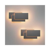 Apliques de Pared Moderno Lampada da parete Interior 24W Lámpara de Pared Decoración del Hogar Dormitorio Pasillo Entrada Blanco cálido 3000K (Gris oscuro) - details 1