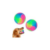 FineInno 4 PCS Bolas de Perro iluminadas con forma de bola elástica que brillan en la oscuridad, juguetes interactivos para mascotas para cachorros, gatos, perros (4 bolas grandes y lisas) - details 9