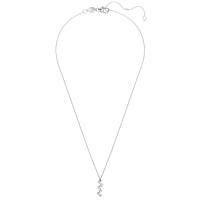 Swarosk-collar con colgante de piedra CZ transparente para mujer, de Plata de Ley 925, cristal transparente, cuadrado redondo, largo, regalo de joyería - details 1