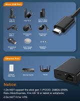 Adaptador Ethernet Para Fire TV Stick,Micro USB a RJ45, firetick Ethernet para Fire TV Stick 2/3/4K/4K Max, Chromecast Ultra - details 9