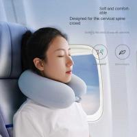 Almohada portátil de viaje en forma de U de doble cara con bolsa de almacenamiento, cojín de soporte para el cuello, cómodo Protector de cuello lavable para dormir - details 15
