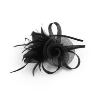 Vestido Formal, diadema de malla con plumas, sombrero pequeño Retro de lujo, diadema exquisita puesta en escena, diadema nupcial - details 14