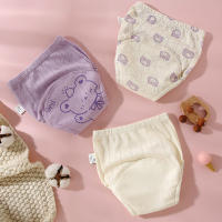 Pantalones de entrenamiento para bebé, pañal de malla transpirable para bebé, pantalones lavables para pañales, pantalones de práctica de gasa de 6 capas - details 1