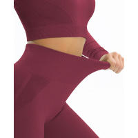 -Leggings de yoga sin costuras para mujer, leggings de gimnasio, ropa deportiva de entrenamiento, pantalones de cintura alta - details 10