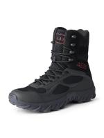 Zapatos de combate de desierto transpirables de cuero de alta calidad para hombre, botas de senderismo antideslizantes hasta el tobillo - details 6