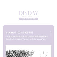 Extensiones de Pestañas en Forma de W DIYDAY Pestañas Suaves Naturales Pre-Hechas con Efecto de Floración Herramientas de Cuidado de la Piel Facial para Maquillaje de Belleza - details 3