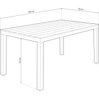 Polipropileno, Mesa Comedor Exterior, Acabado en Blanco, Medidas - details 2