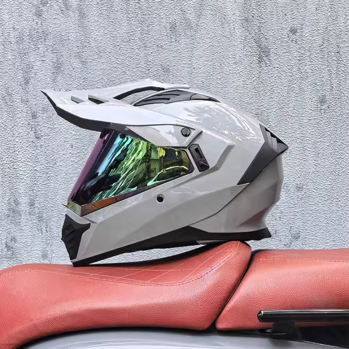 Casco moto integral hombre juvenil aire libre trail rally Equipo Protector - 1