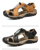 Sandalias clásicas de cuero genuino para hombre, zapatos ligeros informales de alta calidad para exteriores, zapatillas de moda para verano - details 5