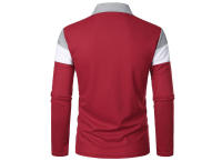 Polo de golf para hombre, camiseta a rayas de manga larga con solapa, ropa deportiva transpirable, primavera y verano - details 12