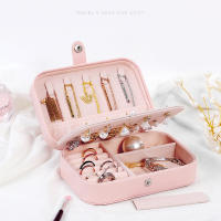 Caja organizadora de joyas de PU, organizador de anillos de viaje, soporte para collar, caja de exhibición de Joyas, bolsa contenedor de joyería de regalo - details 10