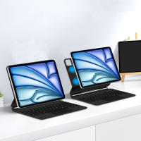 AJIUYU-Teclado mágico para iPad Air 11 M2 2024, Teclado magnético Air 6/5/4 Pro11 2018-2022, funda tipo Folio con retroiluminación inteligente - details 12
