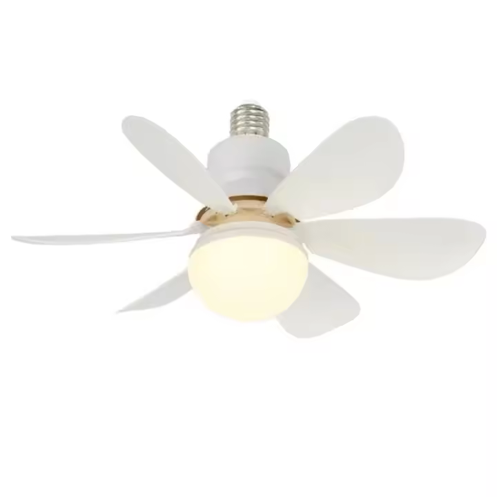 Ventilador de Techo LED de Tres Colores Base E27 Luz de Dormitorio Elegante - 1