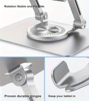 Soporte plegable para tableta con rotación de 360 °, accesorio ajustable de aluminio para teléfono, de 4,7 a 12 pulgadas, para IPad MiPad MatePad Tab - details 6