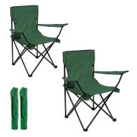 Set de 2 Sillas camping plegable portátil sillas pesca camping playa con reposabrazos y bolsa de transportesenderismo trekking - details 7